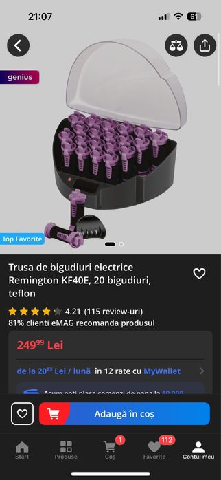 Trusă de bigudiuri electrice Remington