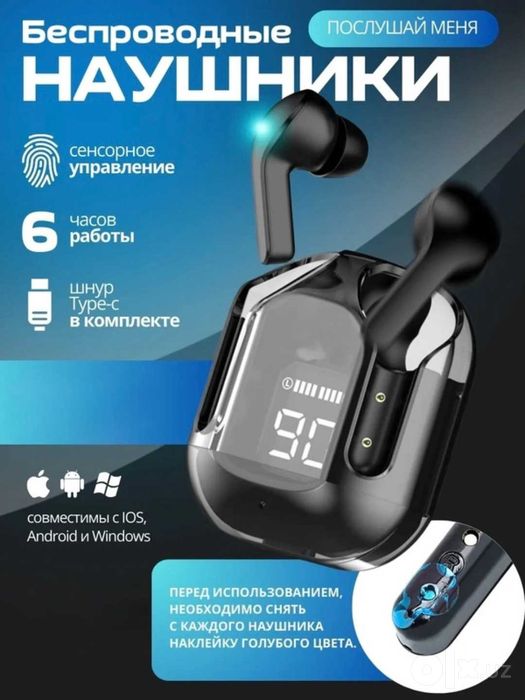 Shaffof g'ilofli Ultra Pods simsiz minigarnituralari