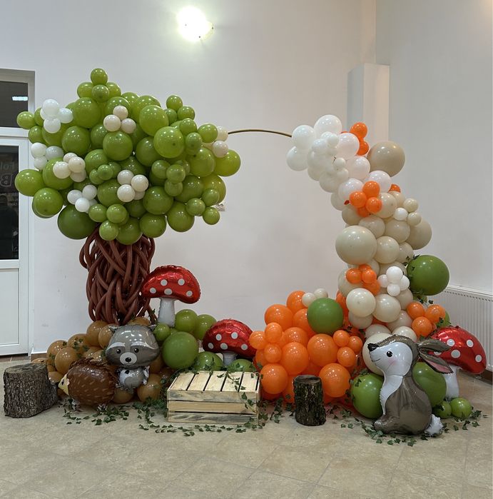 Cabina foto/ fum greu/tablou cu amprente/ arcade flori & baloane