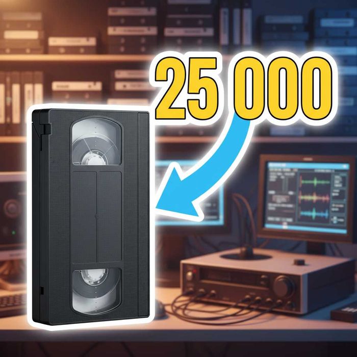 Оцифровка любых видеокассет быстро и качественно.