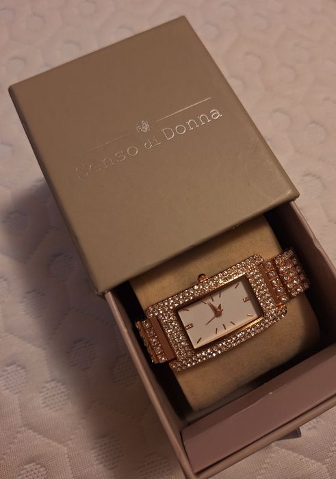 Ceas Gold Senso Di Dona cu pietricele Nou