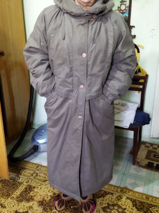 Женское пальто светло-серый цвет