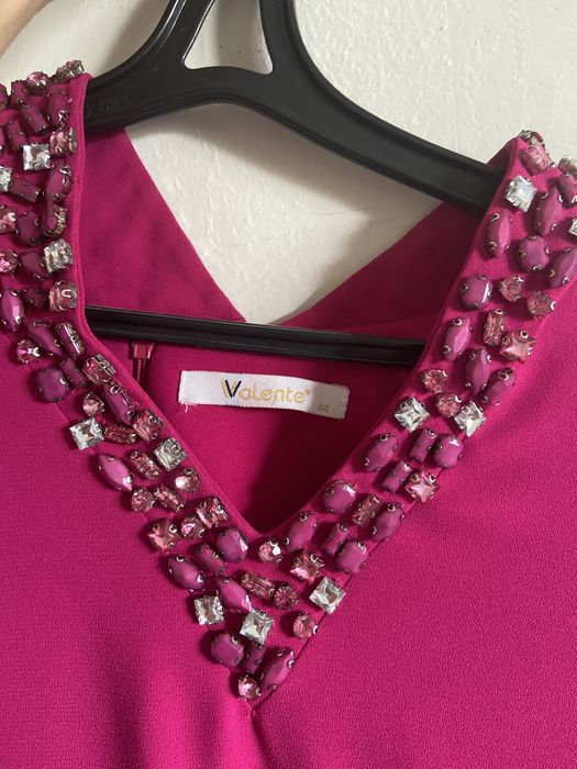 Платье вечерное длинный малиновый цвете