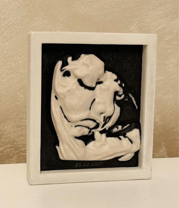 Cadou Unic - Ecografie de Sarcină în Relief 3D (Tablou Personalizat Tactil)