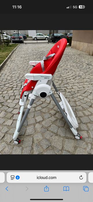 Peg Perego Prima Pappa Follow me - червен цвят