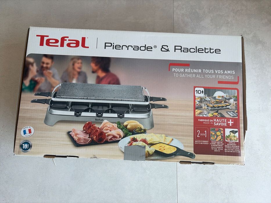 GRILL Tefal Pierrade & Raclette PR457B12 / PR457B – електрически раклет грил с каменна плоча, за до 10 души
