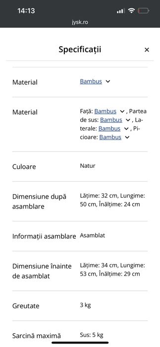 Masă laptop din lemn Jysk