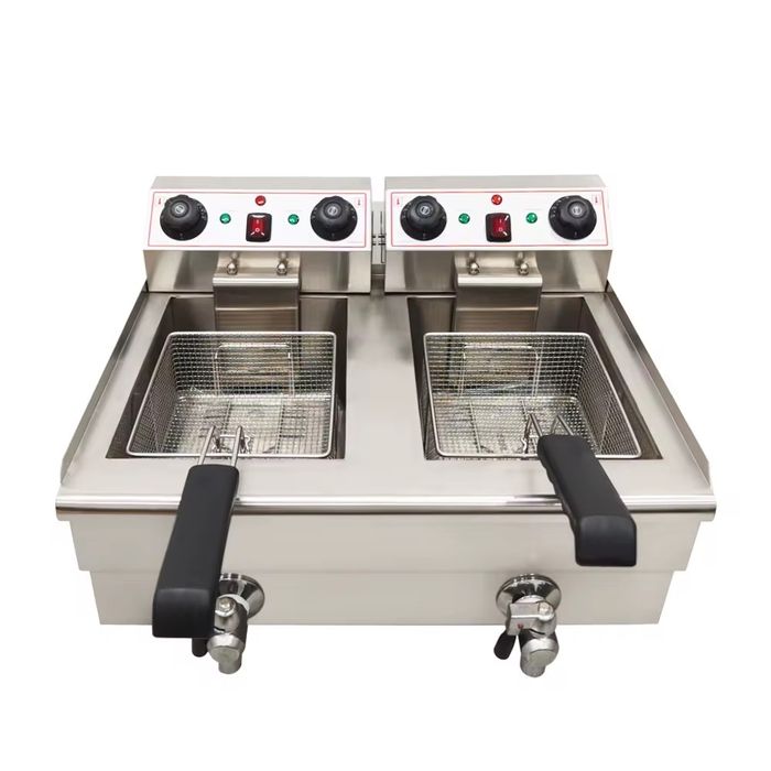 Професионален двоен фритюрник PZ102V – електрически, инокс