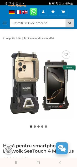 Carcasa subacvatica Divevolk SeaTouch 4 Max