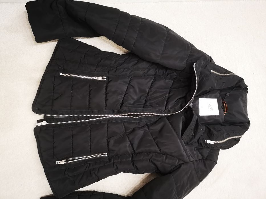 Зимно черно яке  с качулка