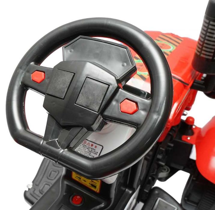 Tractor Copii Baiat Baieti cu Baterie si Remorca Rosu + LIVRAT GRATUIT