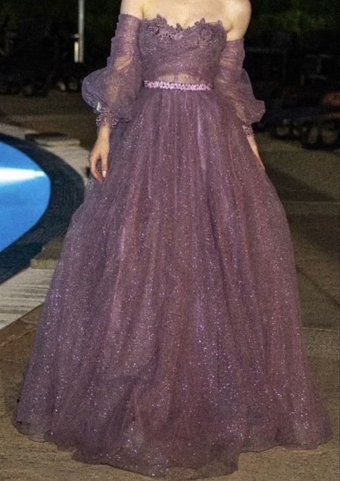 Официална лилава рокля