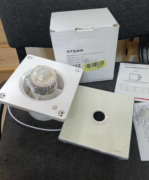 Вентилатор за баня STERR BFS100LP, диаметър 100 mm, LED, PIR