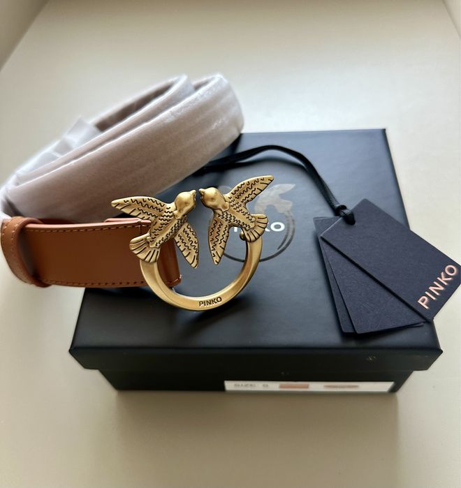 Колан Pinko в кафяв цвят, чисто нов