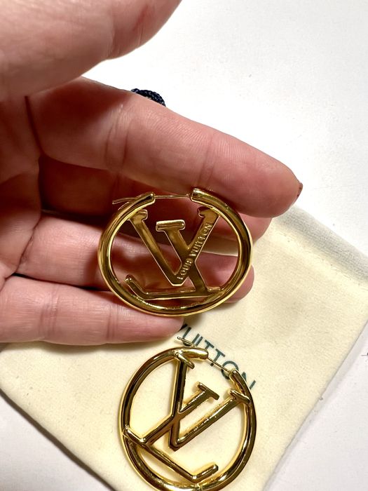 Обеци позлатени Louis Vuitton