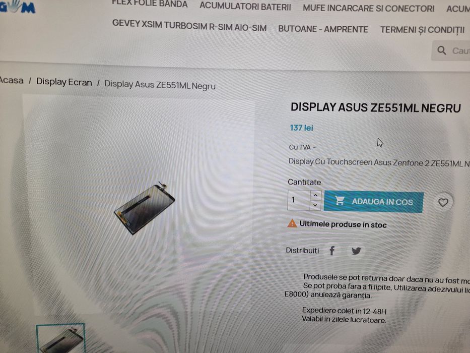 Display ecran touch asus zenfone 2