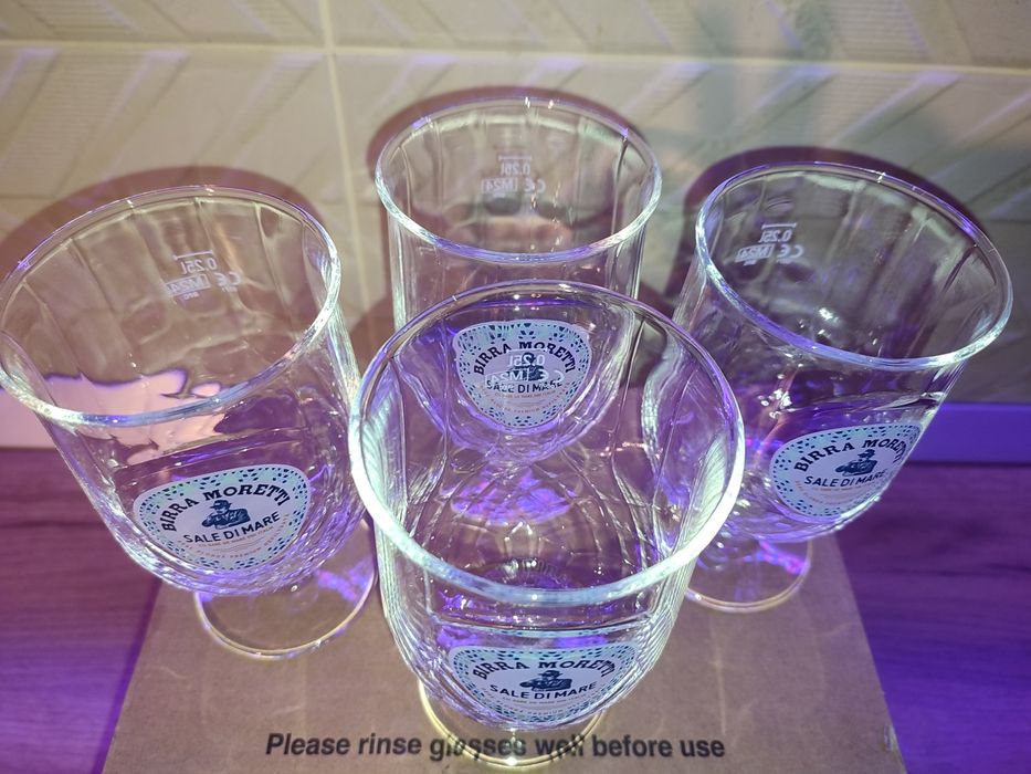 Set Nou patru pahare Birra Moretti Sale di mare