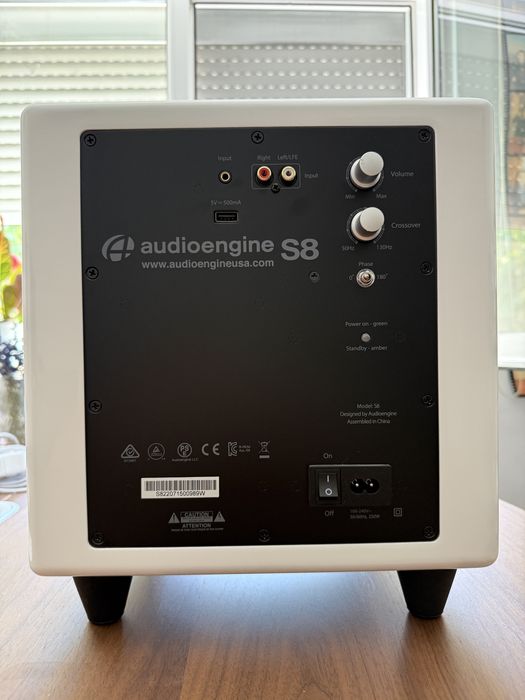 Subwoofer activ Audioengine S8, Alb