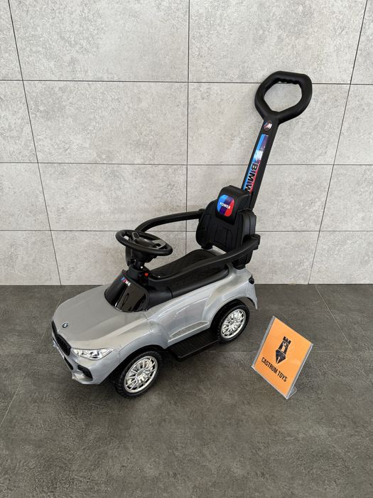 Машина каталка детская с ручкой толокар BMW & Mers (1.5-4 лет)