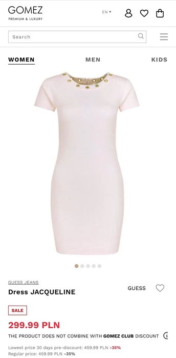 Елегантна рокля GUESS Jacqueline - размер S, КАТО НОВА