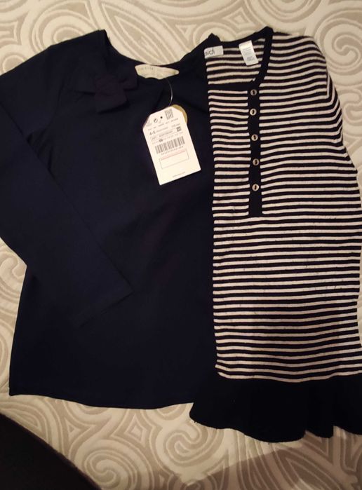 Zara    О'кайди  + рокля - нови  дънки, клинове - 116-122