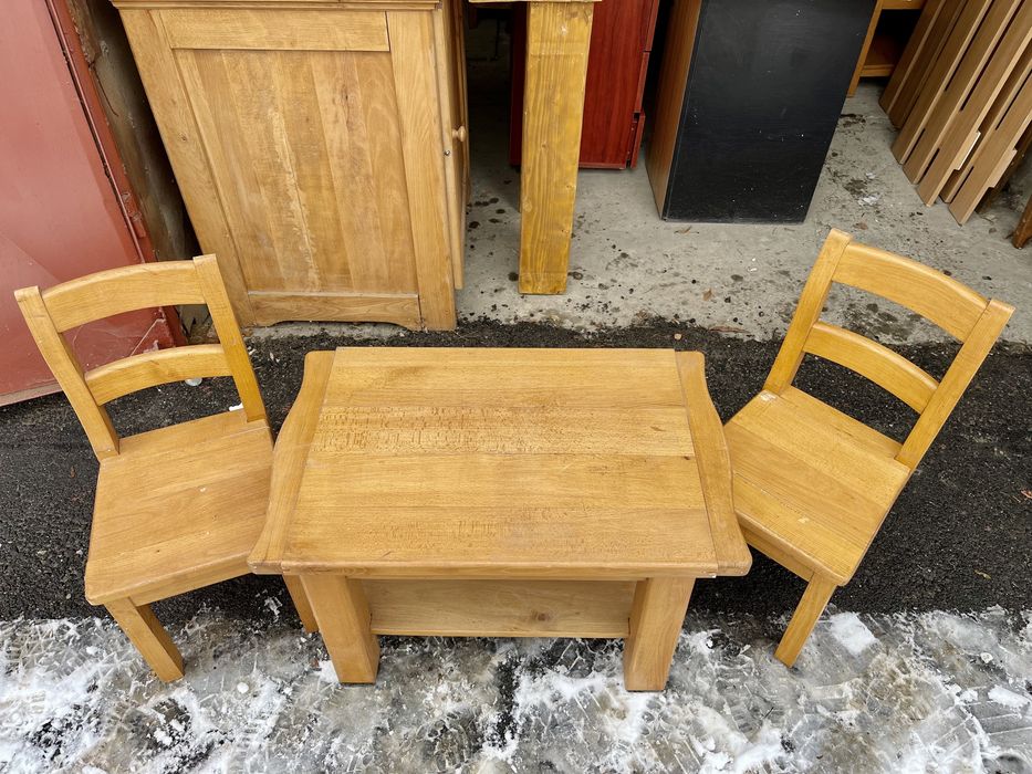 Masa masuta cafea cu scaune lemn masiv fag