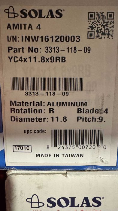 Пропелер SOLAS YC4x11.8x9 RB