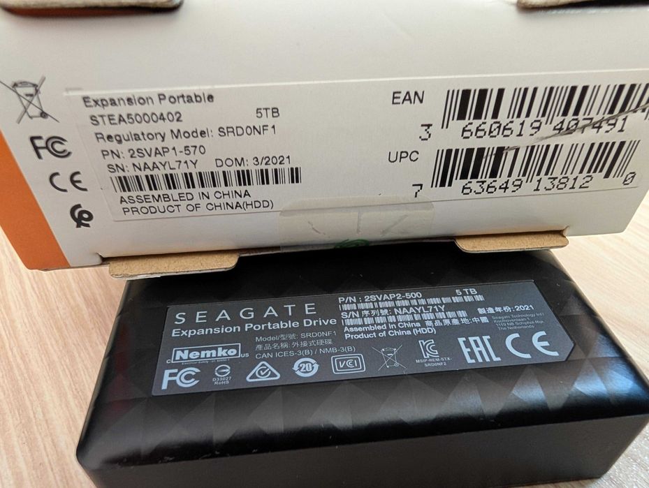 HDD External USB Seagate Expansion 5TB - Външен Диск Seagate 5ТБ УСБ