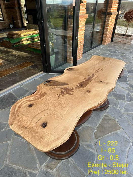 Blat masa / Masa lemn masiv (Cires, Stejar, Nuc), Blaturi