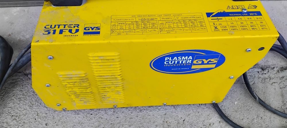Aparat de tăiat cu plasma invertor GYS CUTTER 31FV made în France
Nu e