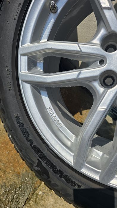 Set jante aliaj 17” ALUTEC + anvelope iarnă Run flat + senzori presiune  5×112