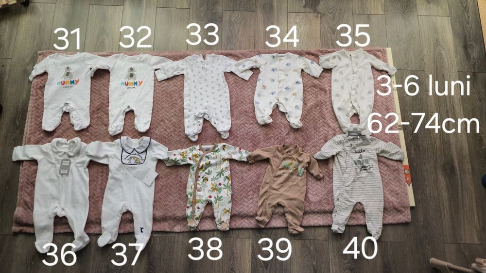 Haine bebelusi 0-6 luni noi și second-hand din Anglia