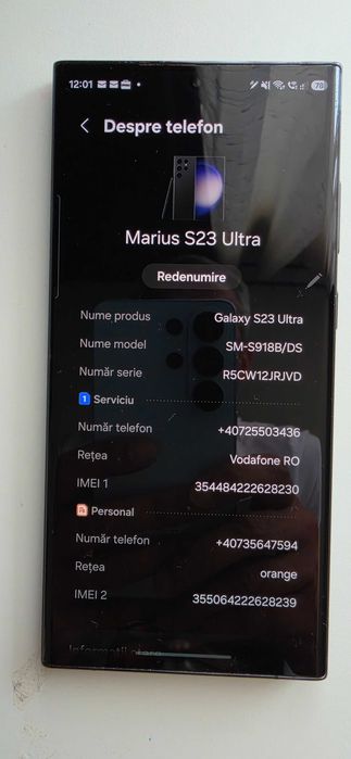 Samsung Galaxy S23 Utra 512 GB si Samsung Galaxy Watch