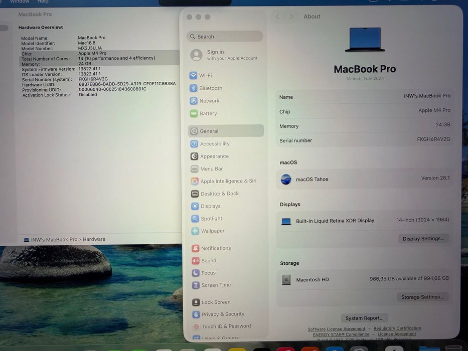 MacBook Pro 14" M4 PRO Chip 14-CPU/ 20-GPU/ 24GB RAM/ 1TB SSD