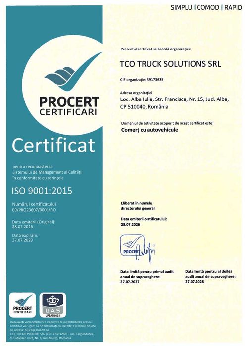 ISUZU-IVECO -Distributie-motor 3000- an 2023 / 86000km -Leasing pe 5 ani RATA 270 €