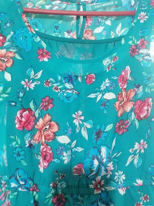 Rochie Terranova, cu print floral, asimetrica, mar 38 35 lei