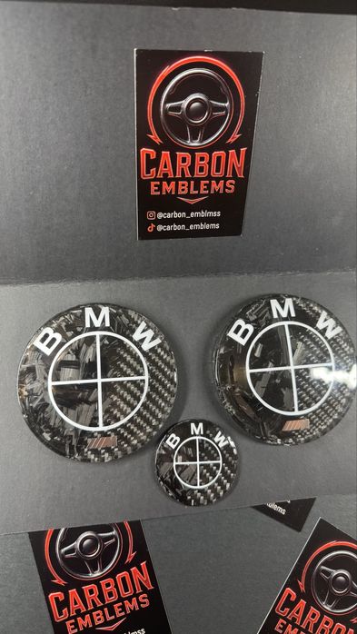 Персонализирани емблеми 82мм,78мм,74мм и 45мм BMW (carbon)