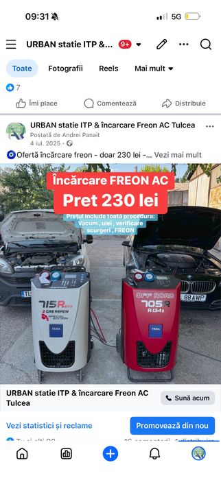 Incarcare Freon AC verificare completare r134a auto