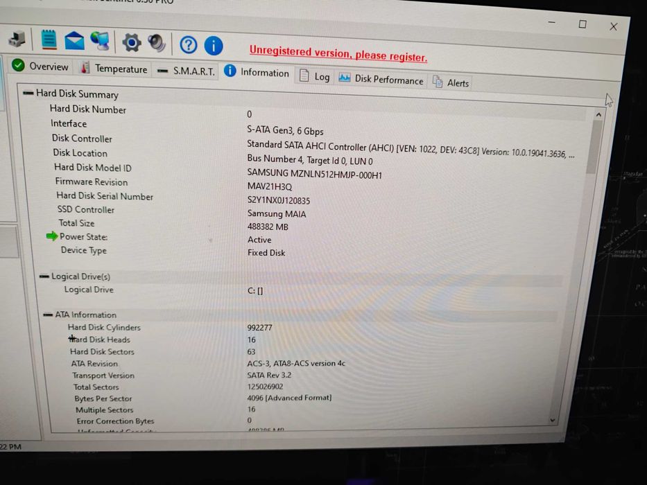 Samsung PM981a M.2 NVMe Sata SSD 512 гб