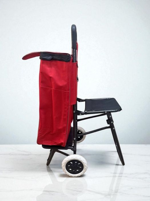 Складная тележка с сиденьем