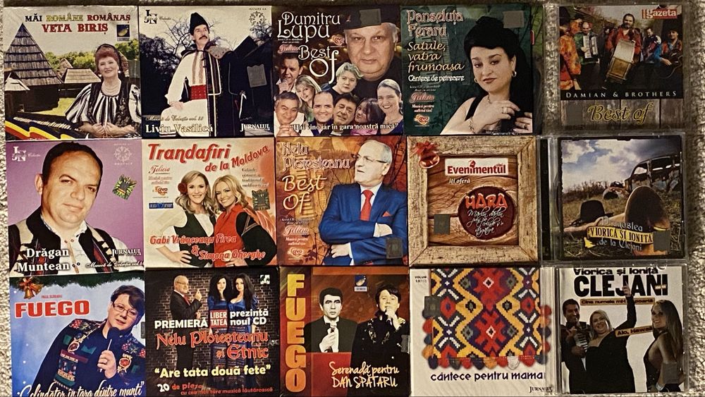 Colectie 16 CD-uri cu muzică populară, etno, tradițională românească