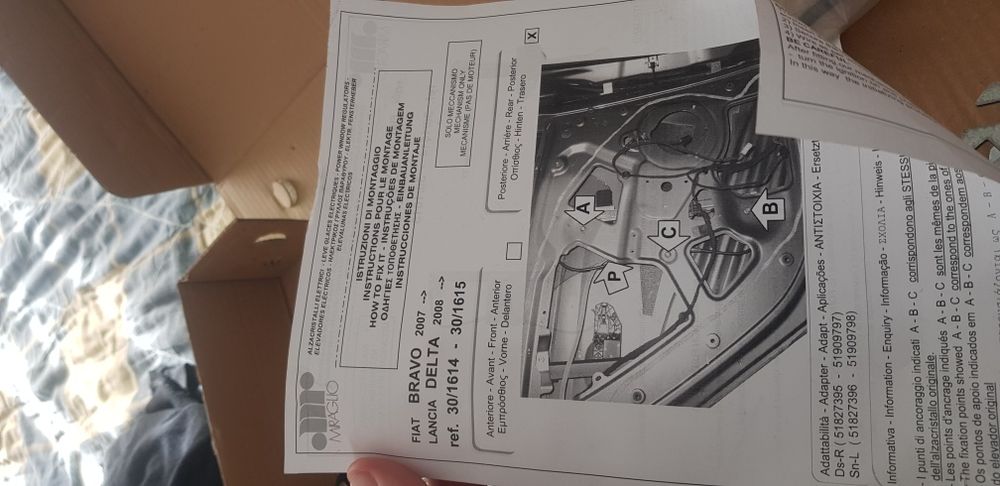 Macara Geam ușa Stânga Spate Fiat Bravo, Lancia Delta,