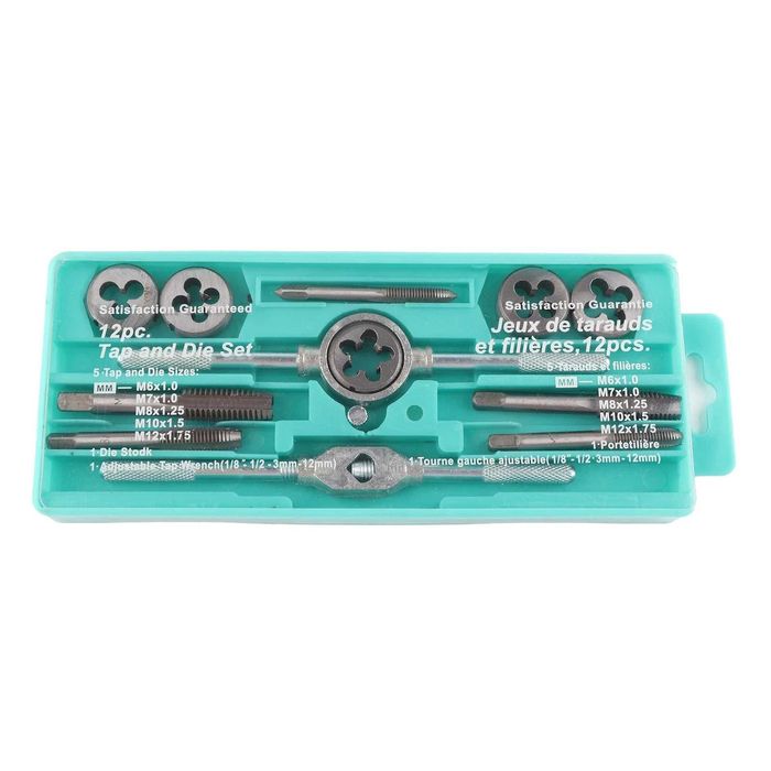 Комплект метчици и плашки 12 части