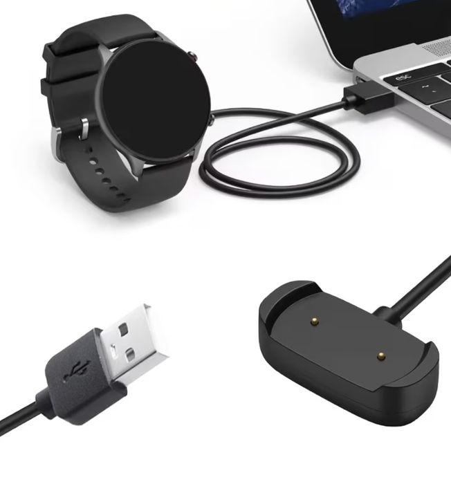 Зарядно устройство за смарт часовник Xiaomi Amazfi GTR 2, Amazfit GTR 2e, Amazfit GTS 2e, Amazfit GTS 2 mini, Amazfit T-Rex Pro, Bip U и Bip U pro