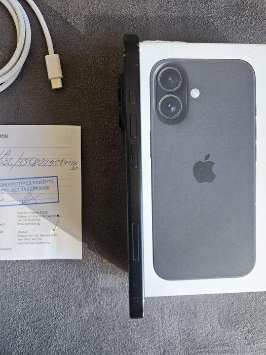 iPhone 16 Black 128GB 92% Battery Health Гаранция документи

СЪСТОЯНИЕ
