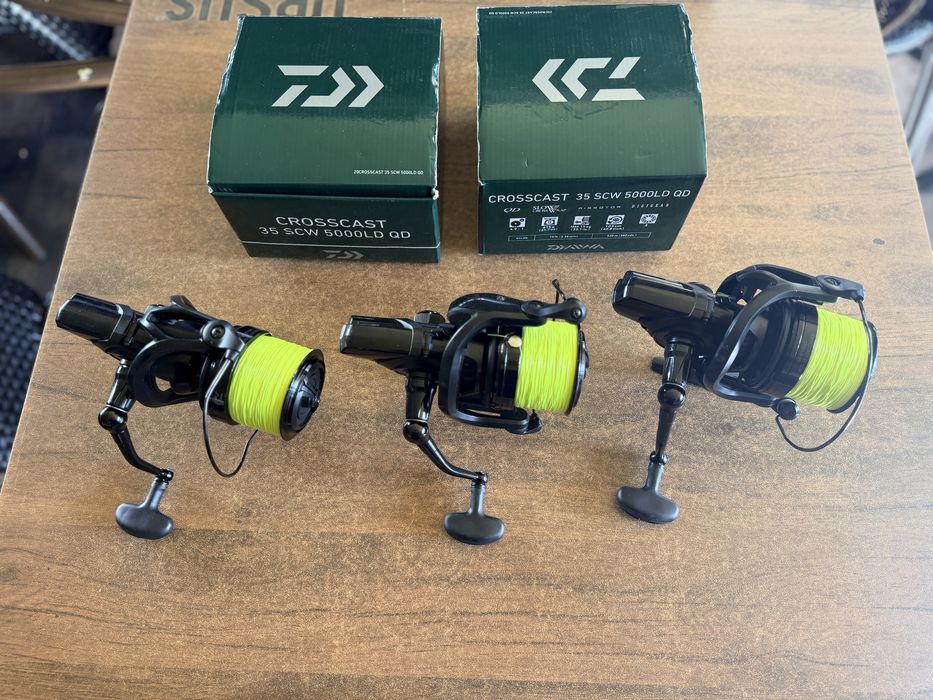 Vand 3 Mulinete Daiwa Crosscast 35 SCW 5000 LD QD impecabile