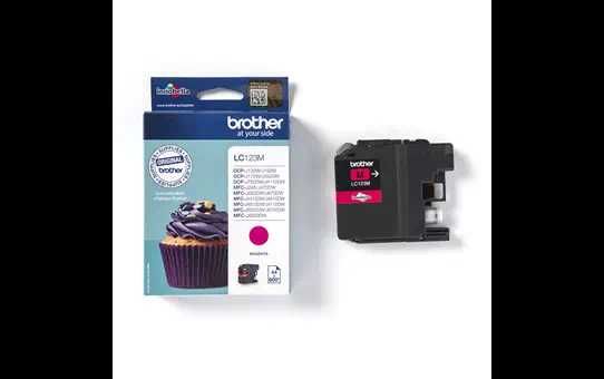 Cartus Brother LC123M, Magenta 600 de pagini Toner Imprimanta ORIGINAL