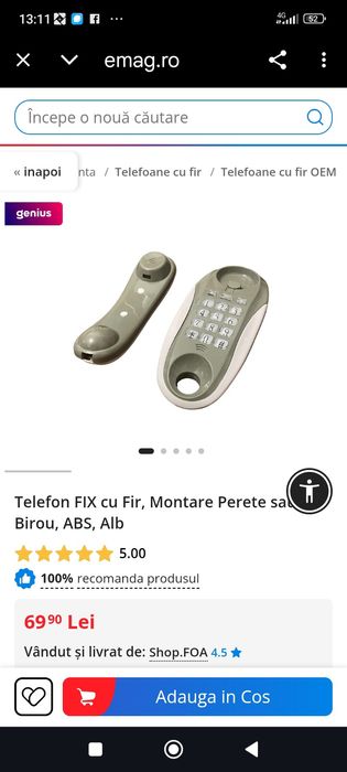 Telefon fix de perete sau normal