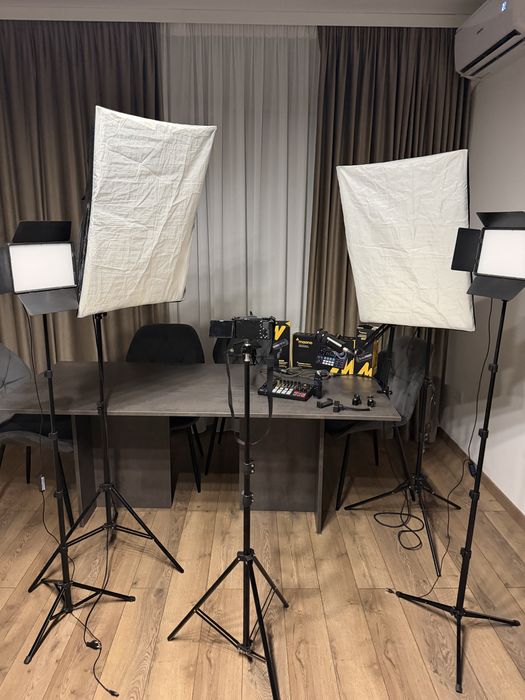 Setup Podcast Complet/ Recorder/Lumini