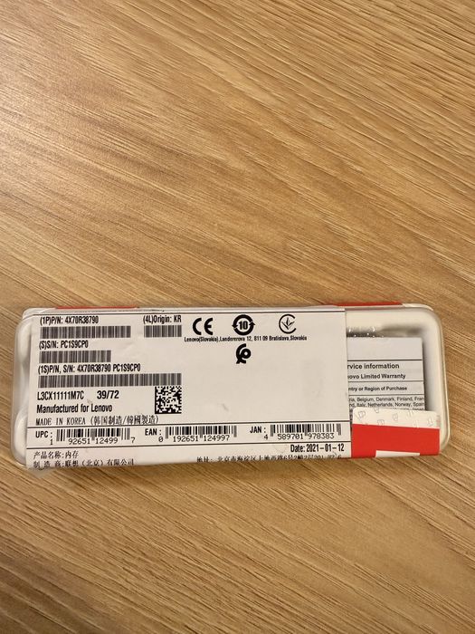 Чисто нова 8gb RAM за лаптоп Lenovo